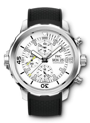 IWC Aquatimer Chronograph White Dial Black Rubber Strap Watch for Men - IW376801 Buy Now By IWC