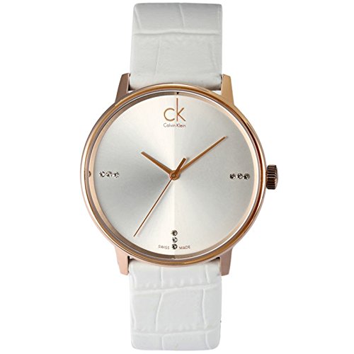 Calvin Klein Accent White Dial White Leather Strap Watch for Men - K2Y2X6KW Buy Now By Calvin Klein