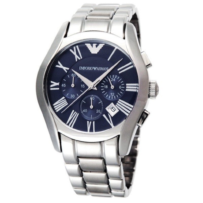 Emporio Armani Classic Blue Dial Silver Steel Strap Watch For Men - AR1635 Buy Now By Emporio Armani