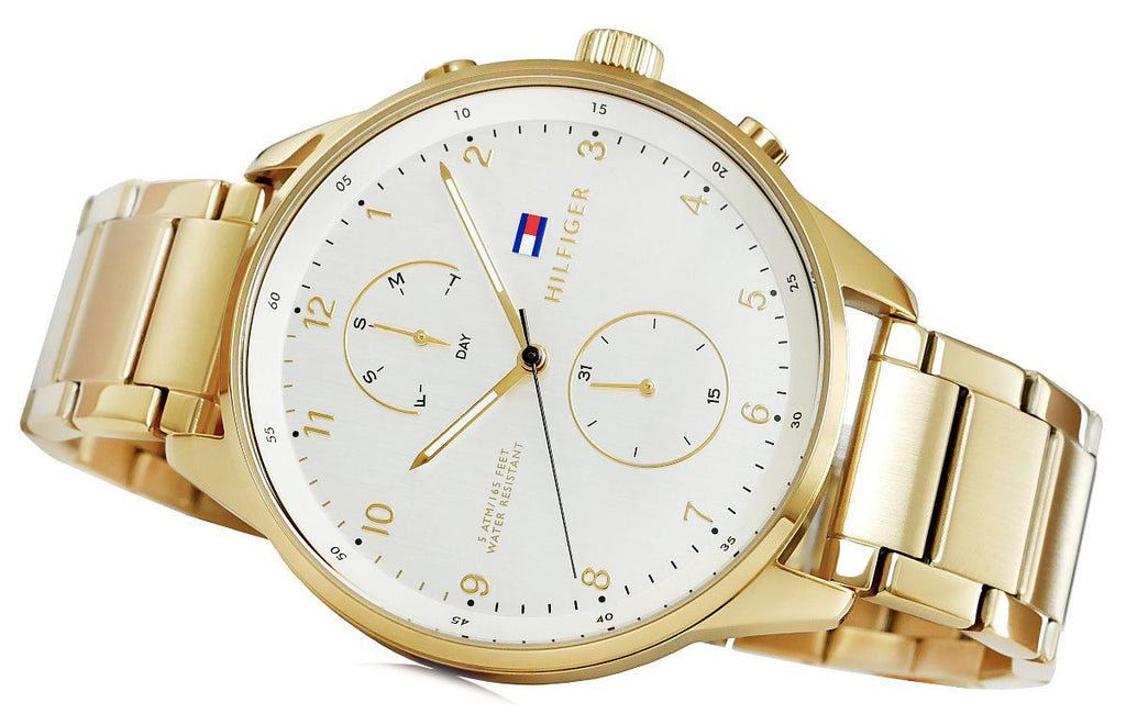 Tommy Hilfiger Chase Quartz White Dial Gold Steel Strap Watch for Men - 1791576 Buy Now By Tommy Hilfiger