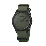 Calvin Klein Tone Green Dial Green NATO Strap Watch for Men - K7K514WL Buy Now By Calvin Klein
