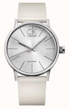 Calvin Klein Post Minimal Silver Dial White Leather Strap Watch for Men - K7621126 Buy Now By Calvin Klein