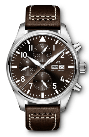 IWC Pilot's Watch Chronograph Edition Brown Dial Brown Leather Strap Watch for Men - IW377713 Buy Now By IWC