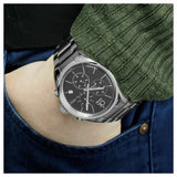 Calvin Klein Masculine Chronograph Black Dial Silver Steel Strap Watch for Men - K2H27104 Buy Now By Calvin Klein