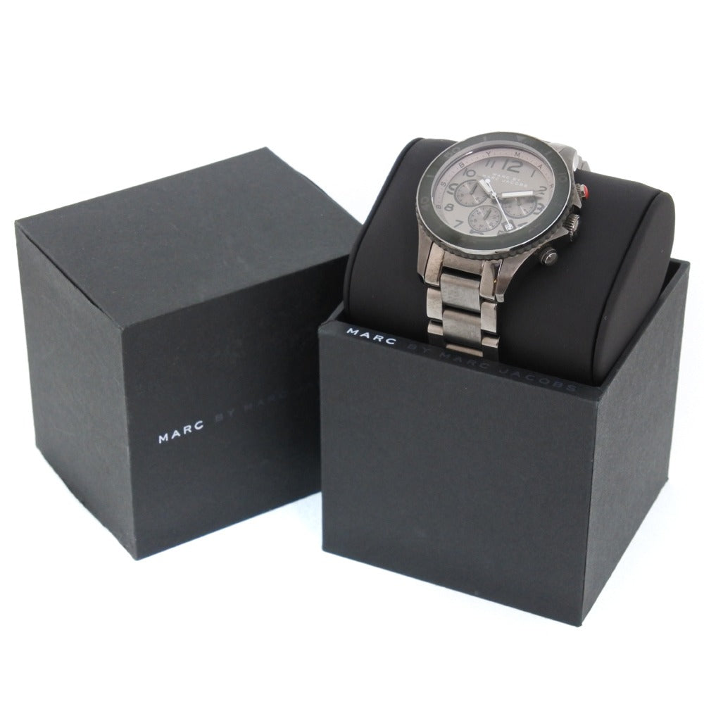 Marc Jacobs Rock Chronograph Silver Dial Silver Steel Strap Watch for Men - MBM5029 Buy Now By Marc Jacobs