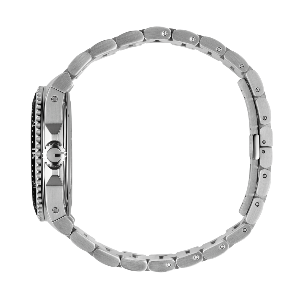 Gucci Dive Quartz Black Dial Silver Steel Strap Watch For Men - YA136301A Buy Now By Gucci