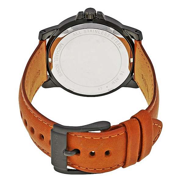 Michael Kors Paxton Analog Black Dial Brown Rubber Strap Watch For Men - MK8502 Buy Now By Michael Kors