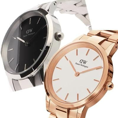 Daniel Wellington Iconic Link White Dial Rose Gold Steel Strap Watch For Women - DW00100209 Buy Now By Daniel Wellington