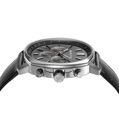 Michael Kors Sullivan Chronograph Black Dial Black Leather Strap Watch For Men - MK8997 Buy Now By Michael Kors