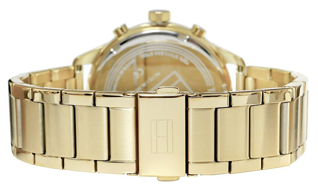 Tommy Hilfiger Chase Quartz White Dial Gold Steel Strap Watch for Men - 1791576 Buy Now By Tommy Hilfiger