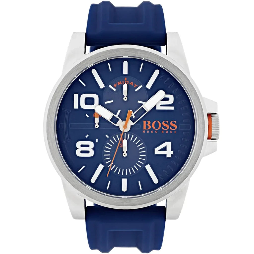 Hugo Boss Detroit Quartz Blue Dial Blue Silicone Strap Watch For Men - 1550008 Buy Now By Hugo Boss