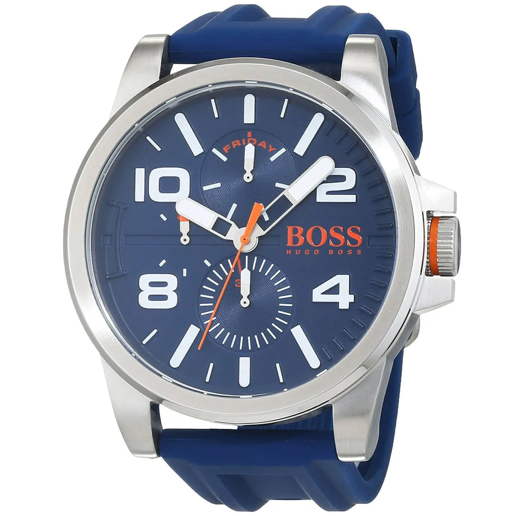 Hugo Boss Detroit Quartz Blue Dial Blue Silicone Strap Watch For Men - 1550008 Buy Now By Hugo Boss