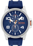 Hugo Boss Detroit Quartz Blue Dial Blue Silicone Strap Watch For Men - 1550008 Buy Now By Hugo Boss