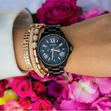 Fossil Cecile Multi Function Crystals Black Dial Black Steel Strap Watch for Women - AM4522 Buy Now By Fossil