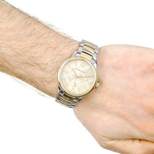 Burberry The Classic Gold Dial Two Tone Steel Strap Watch for Men - BU10011 Buy Now By Burberry