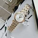 Versace V-Flare Quartz Silver Dial Gold Steel Strap Watch for Women - VEBN00718 Buy Now By Versace