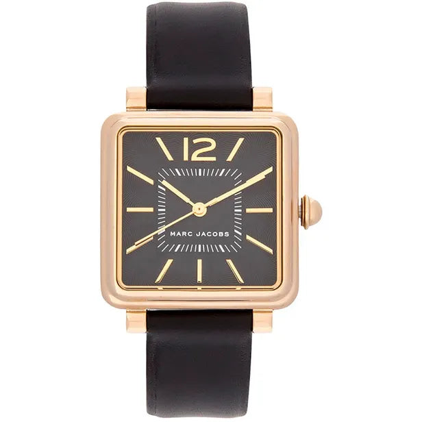 Marc Jacobs Vic Black Dial Black Leather Strap Watch for Women - MJ1522 Buy Now By Marc Jacobs