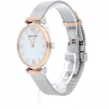 Emporio Armani Retro Mother of Pearl Dial Silver Mesh Bracelet Watch For Women - AR2067 Buy Now By Emporio Armani