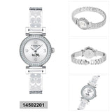 Coach Madison White Dial Silver Steel Strap Watch for Women - 14502201 Buy Now By Coach