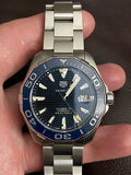 Tag Heuer Aquaracer Calibre 5 Blue Dial Silver Steel Strap Watch for Men - WAY201B.BA0927 Buy Now By Tag Heuer