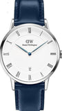 Daniel Wellington Dapper Somerset White Dial Blue Leather Strap Watch For Men - DW00100192 Buy Now By Daniel Wellington