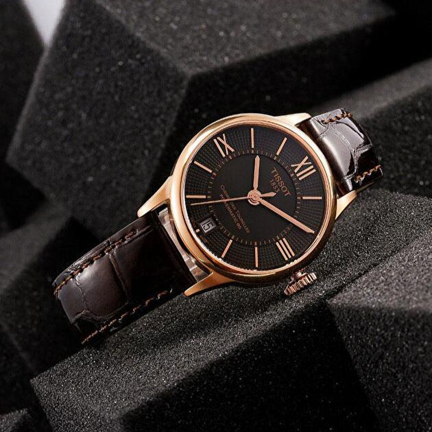 Tissot Chemin Des Tourelles Powermatic 80 Lady Brown Dial Brown Leather Strap Watch For Women - T099.207.36.448.00 Buy Now By Tissot