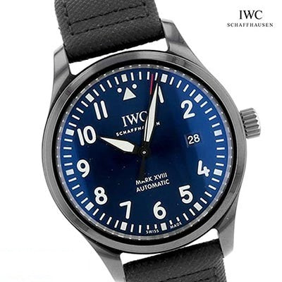 IWC Pilot’s Watch Mark XVIII Edition “Laureus Sport for Good Foundation" Blue Dial Black Nylon Strap Watch for Men - IW324703 Buy Now By IWC