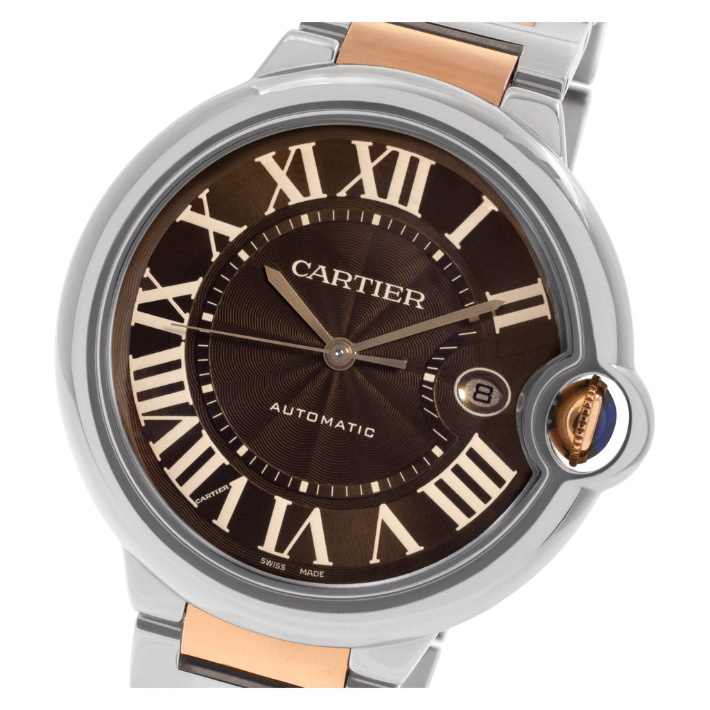 Cartier Ballon Bleu de Cartier Brown Dial Two Tone Steel Strap Watch for Men - W6920032 Buy Now By Cartier