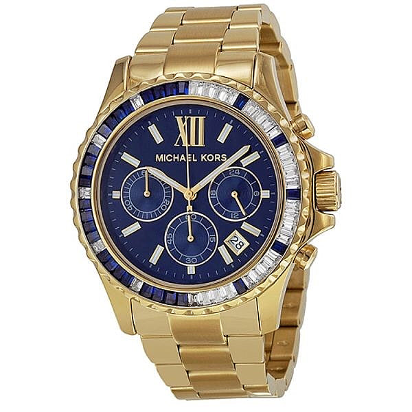 Michael Kors Everest Chronograph Blue Dial Gold Steel Strap Watch for Women - MK5754 Buy Now By Michael Kors