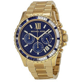 Michael Kors Everest Chronograph Blue Dial Gold Steel Strap Watch for Women - MK5754 Buy Now By Michael Kors