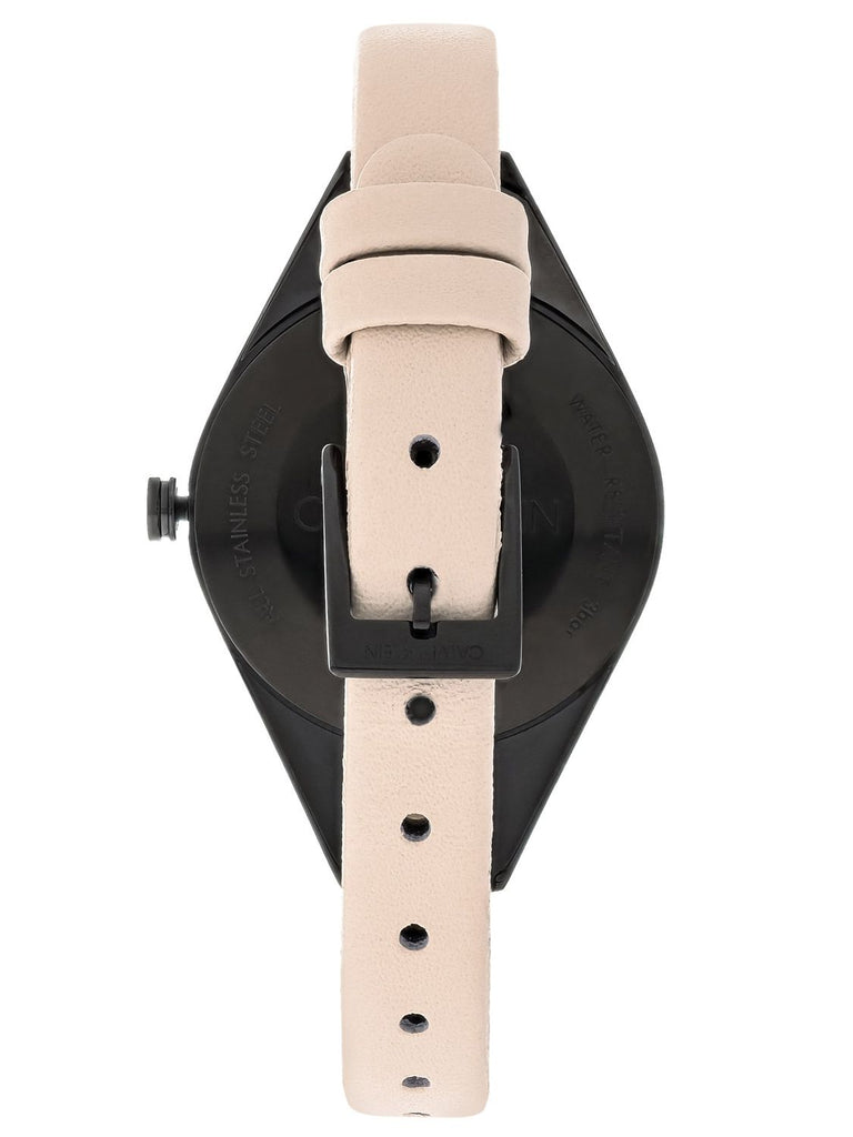 Calvin Klein Rebel Cream Black Dial Cream Leather Strap Watch for Women - K8P237X1 Buy Now By Calvin Klein