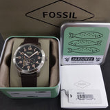 Fossil Pilot 54 Automatic Black Dial Brown Leather Strap Watch for Men - ME3118 Buy Now By Fossil