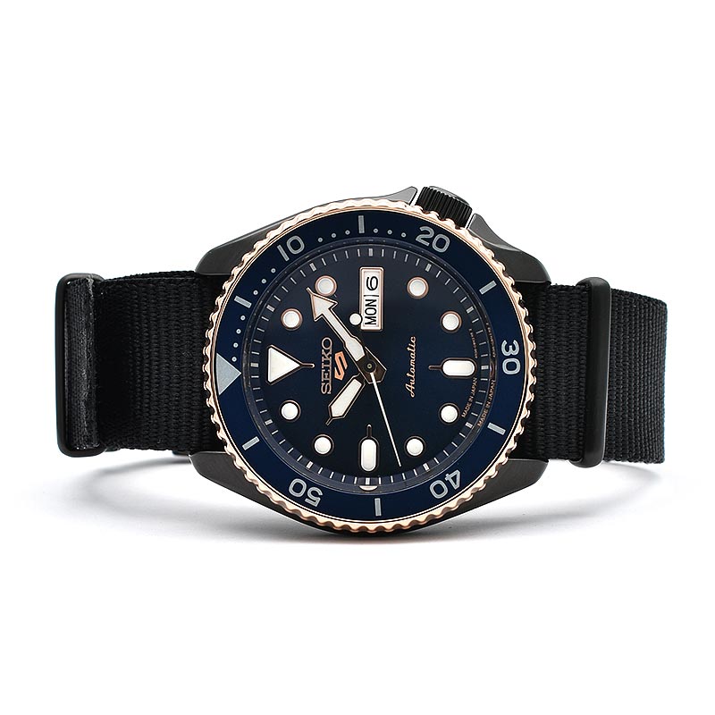 Seiko 5 Sports Automatic Blue Dial Black NATO Strap Watch for Men - SBSA098 Buy Now By Seiko