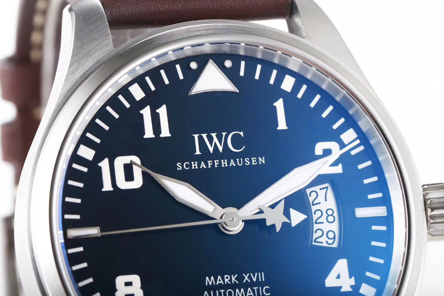 IWC Pilots Watch Mark XVII Edition Le Petit Prince Blue Dial Brown Leather Strap Watch for Men - IW326506 Buy Now By IWC