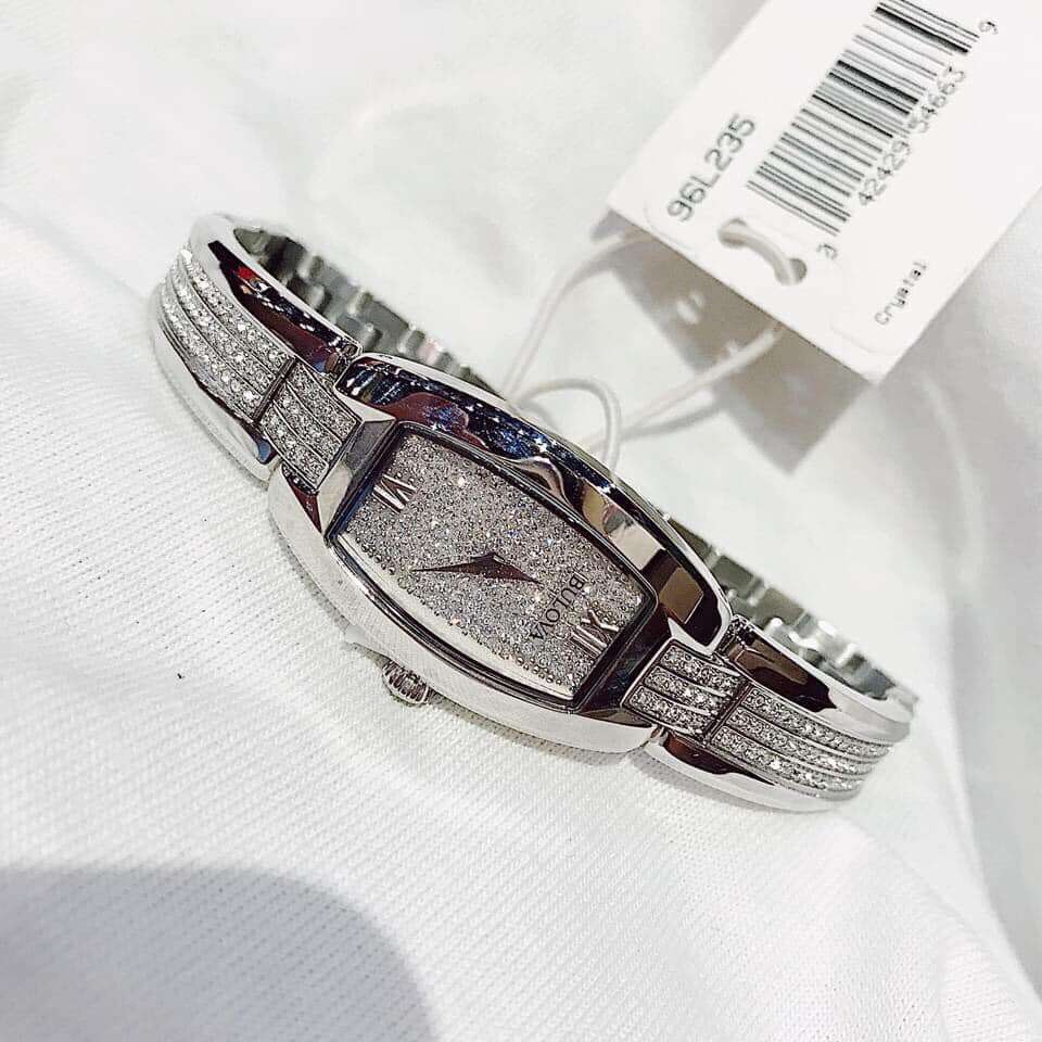 Bulova Crystal Collection Silver Dial Silver Steel Strap Watch for Women - 96L235 Buy Now By Bulova