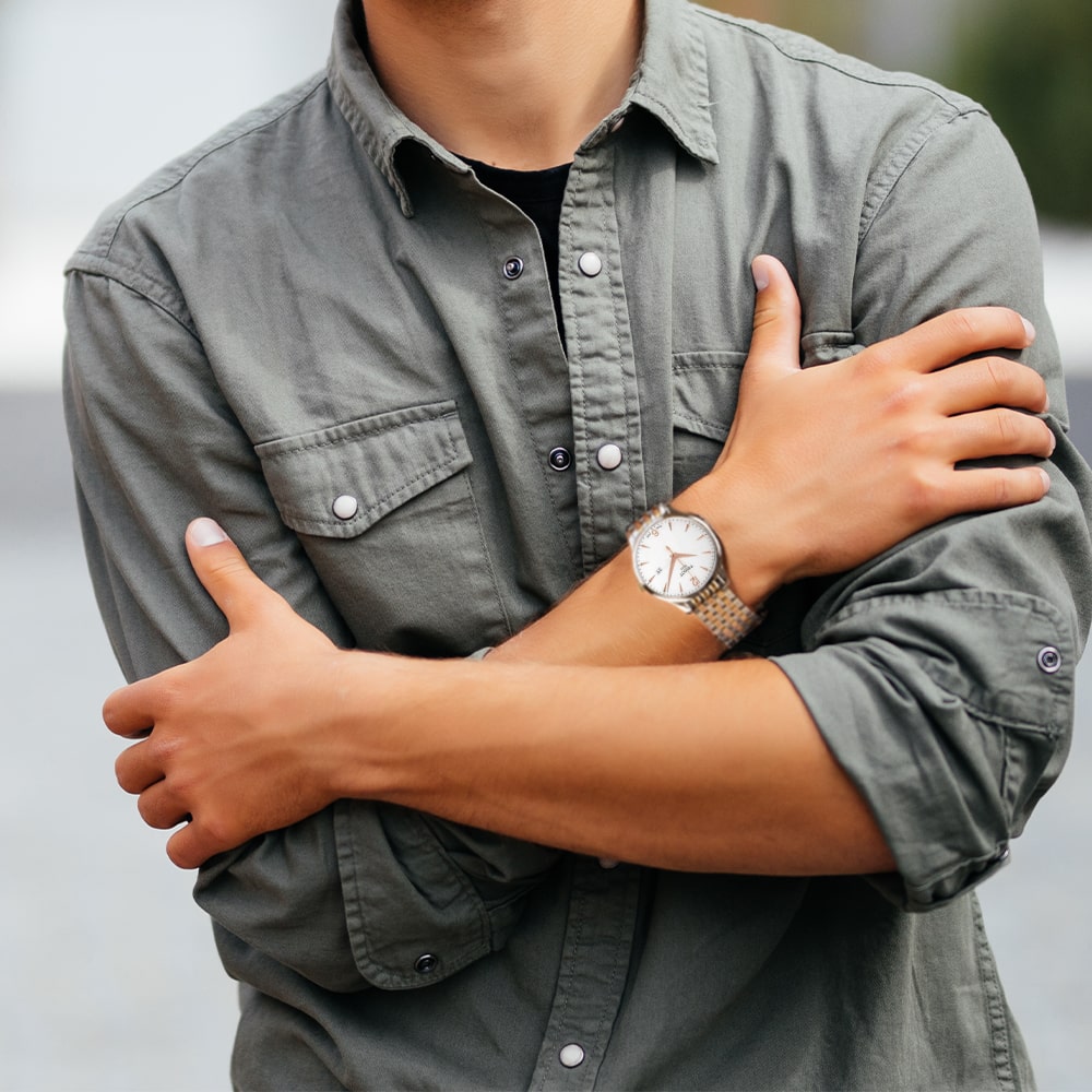 Tissot T Classic Tradition White Dial Two Tone Mesh Bracelet Watch For Men - T063.610.22.037.01 Buy Now By Tissot