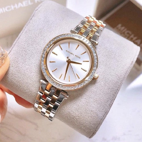 Michael Kors Darci Silver Dial Two Tone Steel Strap Watch for Women - MK3405 Buy Now By Michael Kors