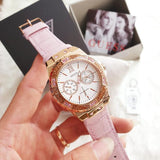 Guess Limelight Quartz Analog White Dial Pink Leather Strap Watch For Women - W0775l3 Buy Now By Guess