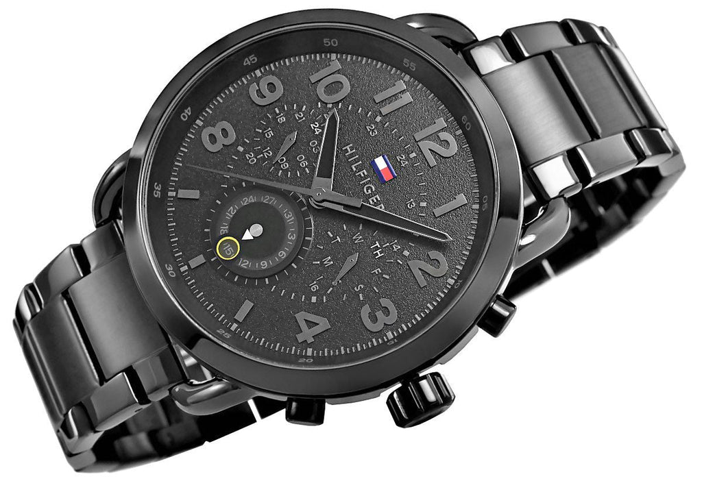 Tommy Hilfiger Briggs Black Dial Black Steel Strap Watch for Men - 1791423 Buy Now By Tommy Hilfiger