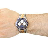 Guess Odyssey Blue Dial Two Tone Steel Strap Watch For Men - W1107G3 Buy Now By Guess