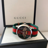 Gucci Le Marche des Merveilles Red & Green Dial Red & Green Nylon Strap Unisex Watch - YA1264060 Buy Now By Gucci