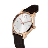 Calvin Klein City White & Gold Dial Brown Leather Strap Watch For Women - K2G23620 Buy Now By Calvin Klein