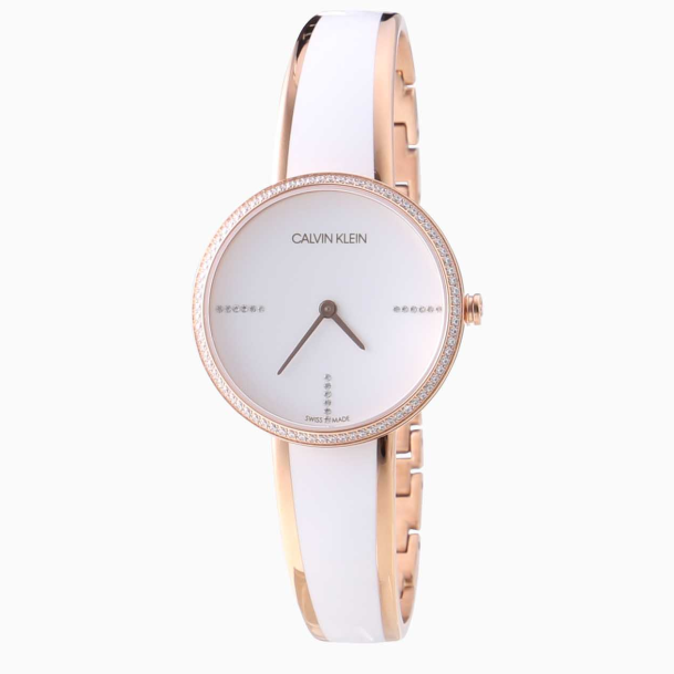 Calvin Klein Seduce Seduction White Dial Two Tone Steel Strap Watch for Women - K4E2NX1T Buy Now By Calvin Klein