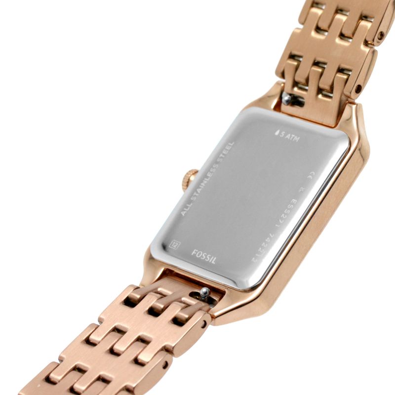 Fossil Raquel Three Hand Date White Dial Rose Gold Steel Strap Watch For Women - ES5271 Buy Now By Fossil