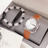 Fossil Candy White Dial Brown Leather Strap Watch for Women - ES3538 Buy Now By Fossil