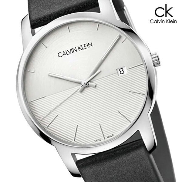 Calvin Klein City White Dial Black Leather Strap Watch for Men - K2G2G1CD Buy Now By Calvin Klein