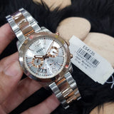 Fossil Perfect Boyfriend Mother of Pearl Dial Two Tone Steel Strap Watch for Women - ES4135 Buy Now By Fossil