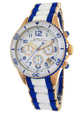 Marc Jacobs Rock Chronograph White Dial Two Tone Silicone Strap Watch for Women - MBM2594 Buy Now By Marc Jacobs