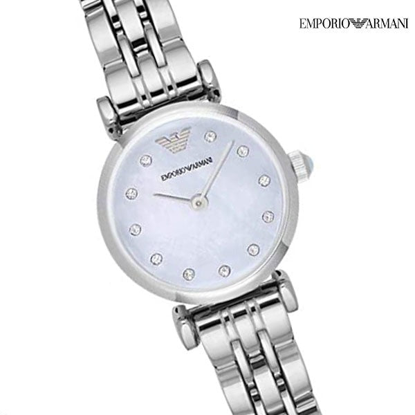 Emporio Armani Gianni Blue Dial Silver Steel Strap Watch For Women - AR1961 Buy Now By Emporio Armani