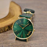 Coach Perry Green Dial Green Leather Strap Watch for Women - 14503383-C Buy Now By Coach